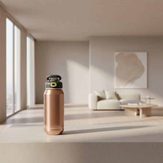 Copper Gym Sipper - 100% Pure Antimicrobial Sports Bottle