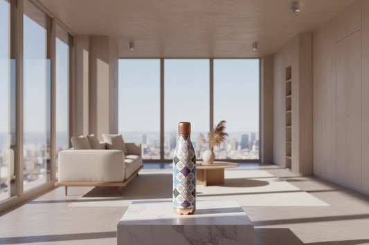 Serene Slim-Neck 100% Pure Copper Bottle – Handcrafted Wellness Design (1000ml)