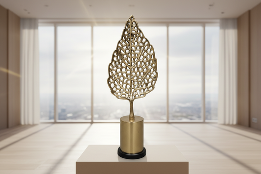 Minimalist Betel Leaf Table Decor - Hand Finished Organic Figurine