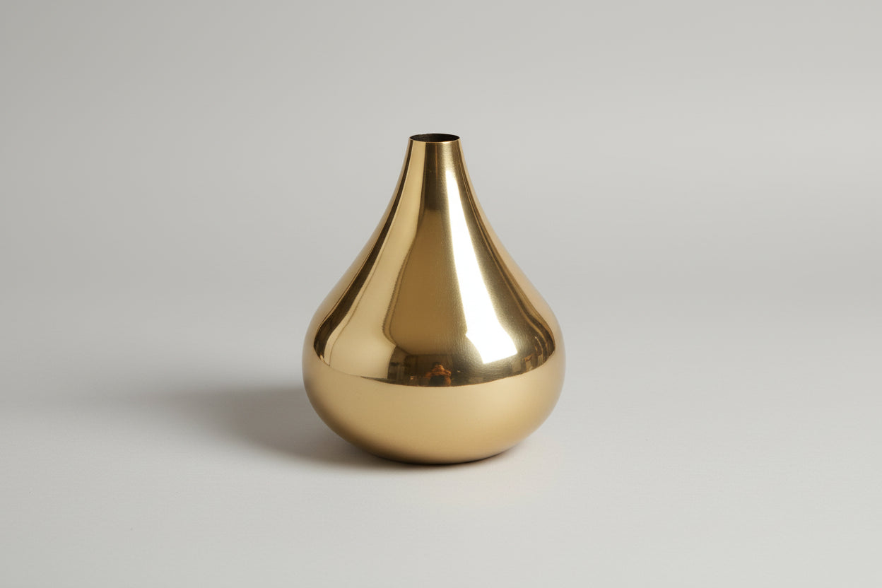 Modern Flower Vase - Shiny Golden modern table vase