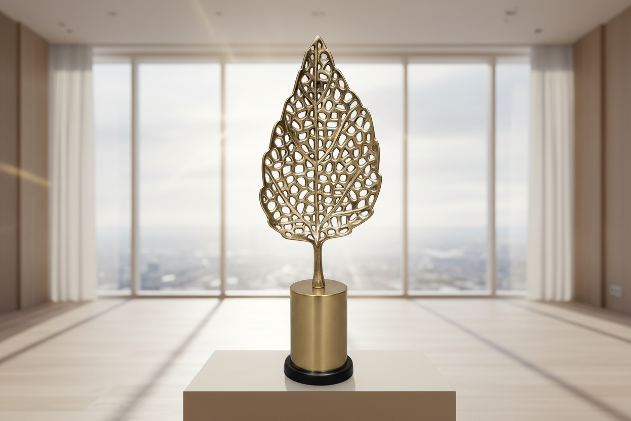 Minimalist Betel Leaf Table Decor - Hand Finished Organic Figurine