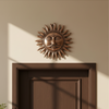 Modern Suryadev Sun Emblem - Bronze Finished Metal Wall Decor