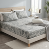 Premium Hand Block Printed Fitted Bedsheet – 100% Pure Cotton King Size (96 x 108 in)