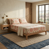 Premium Hand Block Printed Fitted Bedsheet – 100% Pure Cotton King Size (96 x 108 in)