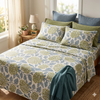 Premium Hand Block Printed Fitted Bedsheet – 100% Pure Cotton King Size (96 x 108 in)