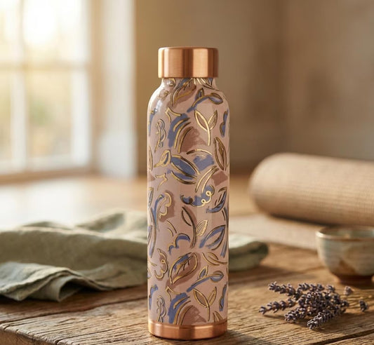 Vino Artisanal Enamel Finish Copper Bottle – 100% Pure Handcrafted Wellness (900ml)