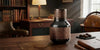 Luxury Etched Copper Water Bottle/Pot - Slim Artisanal Design - 100% Pure Copper