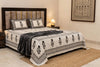 Jaipur Hand Block Print King Size Bed Cover – 100% Cotton Floral Boho Bed Cover (108 x 108 in)