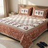 Jaipur Hand Block Print King Size Bed Cover – 100% Cotton Floral Boho Bed Cover (108 x 108 in)