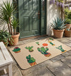 Boho Doormat | Cactus, Geometric Tile & Botanical Designs | Non-Slip Outdoor Welcome Rug