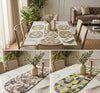 Hand Beaded Table Runner and Placemat Set, Boho Botanical Dragonfly Dining Decor