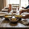 Hand Hammered Kadai Serving Bowls Set | Stainless Steel Brass Handles, Indian Serveware