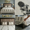 Jaipur Hand Block Print King Size Bed Cover – 100% Cotton Floral Boho Bed Cover (108 x 108 in)