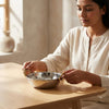 Hand Hammered Kadai Serving Bowls Set | Stainless Steel Brass Handles, Indian Serveware