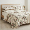 Jaipur Hand Block Print King Size Bed Sheet with Laced Cushion Covers – 108 x 108 in Pure Cotton