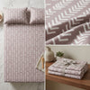 Modern Pattern & Floral King Size Bedsheet (108 x 108 inches) - Premium Printed 3-Piece Set with Ribbon Gift Packaging