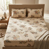 Luxury Glazed Cotton King Size Bedsheet (96 x 108 in) with 2 Matching Pillow Covers – Extra Large Premium Bedding