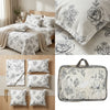 Premium 5-Piece Complete Bedding Set: 1 Double Bedsheet, 2 Pillow Covers & 2 Cushions with Fillers Included