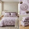 Modern Geometric Abstract King Size Bedsheet – 100% Pure Cotton (108 x 108 inches) with 2 Pillow Covers