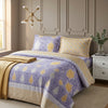 Luxury 108 x 108 King Size Bedsheet | Golden & Silver Shimmer Print | 100% Cotton Extra Large Bedding
