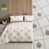 Premium Super King Size 100% Cotton Motif Design Bedsheet (120 x 120 inches) with 2 Pillow Covers