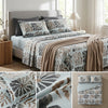 Luxury Glazed Cotton King Size Bedsheet (96 x 108 in) with 2 Matching Pillow Covers – Extra Large Premium Bedding