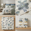 Modern Elegant Vibrant Floral King Size Bedsheet – 100% Pure Cotton (108 x 108 in) with 2 Pillow Cases