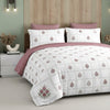 Premium Super King Size 100% Cotton Motif Design Bedsheet (120 x 120 inches) with 2 Pillow Covers