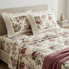 Jaipur Hand Block Print King Size Bed Sheet with Laced Cushion Covers – 108 x 108 in Pure Cotton