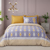 Luxury 108 x 108 King Size Bedsheet | Golden & Silver Shimmer Print | 100% Cotton Extra Large Bedding