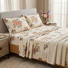 Luxury Glazed Cotton King Size Bedsheet (96 x 108 in) with 2 Matching Pillow Covers – Extra Large Premium Bedding