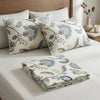 Hand Block Printed King Size Bed Sheet with 2 Quilted Pillow Covers – 100% Pure Cotton (108 x 108 in)