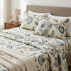 Hand Block Printed King Size Bed Sheet with 2 Quilted Pillow Covers – 100% Pure Cotton (108 x 108 in)