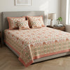 Abstract Jaipuri Hand Block Print King Size Bedsheet – 100% Pure Cotton (108 x 108 in) with 2 Pillow Covers