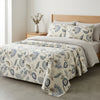Hand Block Printed King Size Bed Sheet with 2 Quilted Pillow Covers – 100% Pure Cotton (108 x 108 in)