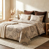 Modern Geometric Abstract King Size Bedsheet – 100% Pure Cotton (108 x 108 inches) with 2 Pillow Covers