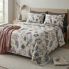 Modern Elegant Vibrant Floral King Size Bedsheet – 100% Pure Cotton (108 x 108 in) with 2 Pillow Cases