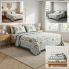 Abstract Jaipuri Hand Block Print King Size Bedsheet – 100% Pure Cotton (108 x 108 in) with 2 Pillow Covers