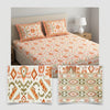 Abstract Jaipuri Hand Block Print King Size Bedsheet – 100% Pure Cotton (108 x 108 in) with 2 Pillow Covers