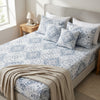 Premium 5-Piece Complete Bedding Set: 1 Double Bedsheet, 2 Pillow Covers & 2 Cushions with Fillers Included