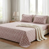 Modern Pattern & Floral King Size Bedsheet (108 x 108 inches) - Premium Printed 3-Piece Set with Ribbon Gift Packaging