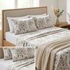 Luxury Glazed Cotton King Size Bedsheet (96 x 108 in) with 2 Matching Pillow Covers – Extra Large Premium Bedding
