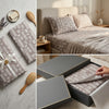 Modern Pattern & Floral King Size Bedsheet (108 x 108 inches) - Premium Printed 3-Piece Set with Ribbon Gift Packaging