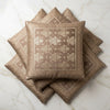 Luxury Shimmer Gold Embossed Cushion Covers (Set of 5) – 18" x 18" Premium Decorative Throw Pillow Cases