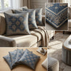 Luxury Shimmer Gold Embossed Cushion Covers (Set of 5) – 18" x 18" Premium Decorative Throw Pillow Cases