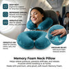 Premium Memory Foam Travel Neck Pillow – Ergonomic Support with Ultra-Soft Velvet Cover