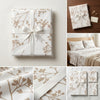 Modern Pattern & Floral King Size Bedsheet (108 x 108 inches) - Premium Printed 3-Piece Set with Ribbon Gift Packaging