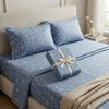 Modern Pattern & Floral King Size Bedsheet (108 x 108 inches) - Premium Printed 3-Piece Set with Ribbon Gift Packaging