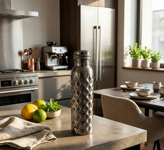 Antique Copper Bottle - 100% Pure Copper for Ayurvedic Wellness (900 ML)